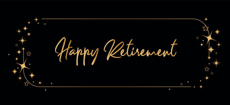 happy retirement card on white background	