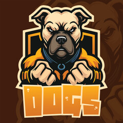 Dog mascot logo template 