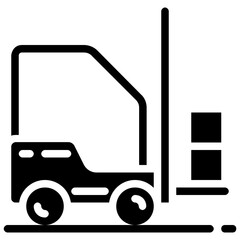 forklift solid vector icon