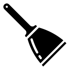 putty knife solid vector icon