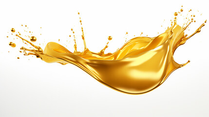 Fototapeta premium a splashes of gold. 3d illustration 3d render