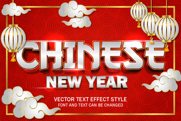 chinese new year gong xi fa cai typography editable text effect template design red oriental background