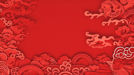 Chinese background with chinese style on red background