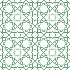Fototapeta premium Seamless abstract geometric pattern in Islamic style