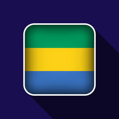 Fototapeta premium Flat Gabon Flag Background Vector Illustration