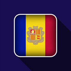 Obraz premium Flat Andorra Flag Background Vector Illustration