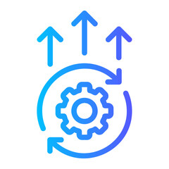 continuous improvement gradient icon