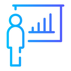 Financial Training gradient icon