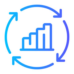 continuous improvement gradient icon