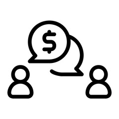 negotiation skills line icon