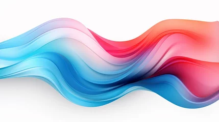 Deurstickers modern colorful flow poster wave liquid shape in color background art design for your design project © Aura