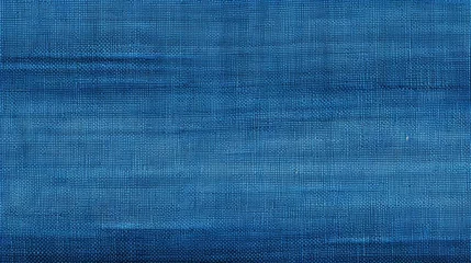 Foto auf Alu-Dibond Closeup of blue fabric texture for background, Navy blue cotton fabric pattern © Planetz
