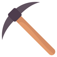 pickaxe flat vector icon