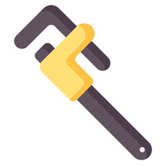 stillson wrench flat vector icon