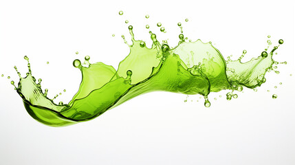 green splash isolated on white background
