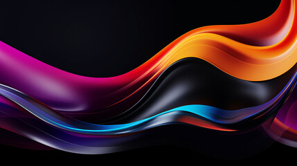 black background with modern trending abstract black background with curving line