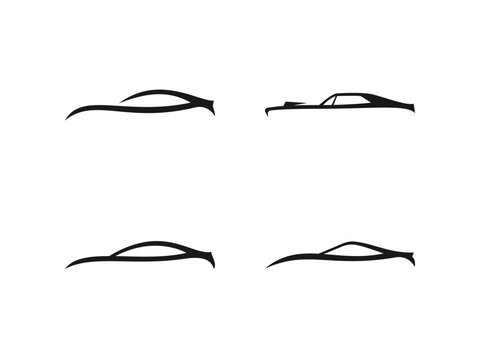 set of car logo vector illustration. car outline vector icon