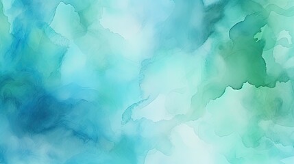 Fototapeta na wymiar lue green watercolor background , blue green Wave pattern watercolor