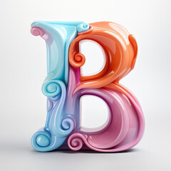 Decorated 3d B letter