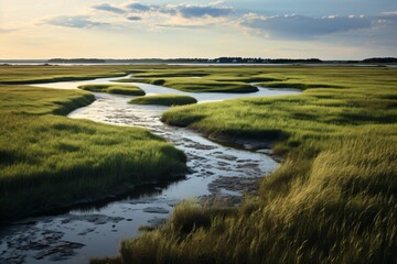 River flowing through a swamp