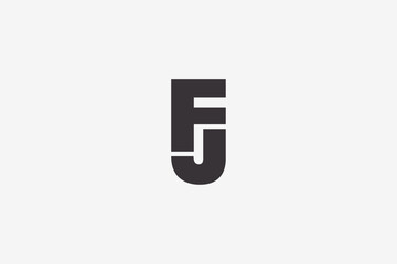 Illustration vector graphic of bold letter FJ logo