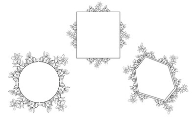 Wedding Floral Frame Vector