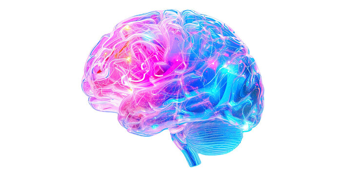 human brain, emphasizing clarity and detail on a white background.