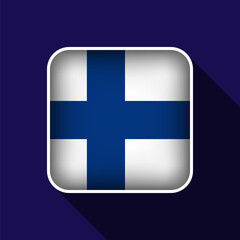 Obraz premium Flat Finland Flag Background Vector Illustration