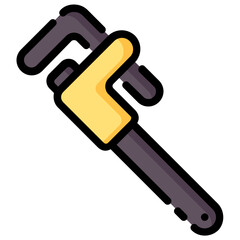 stillson filled outline vector icon