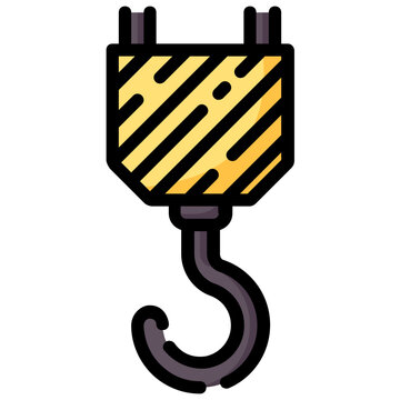 recommend clip art: crane hook filled outline vector icon