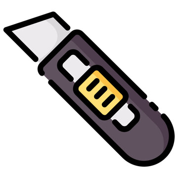 purple utility knife icon clip art preview