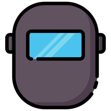 recommend clip art: welder helmet filled outline vector icon