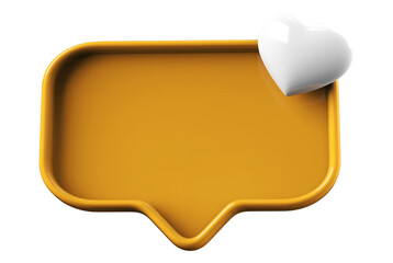 Valentine with heart 3d and label empty