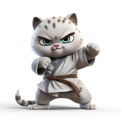 3d Kungfu cat