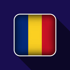 Flat Romania Flag Background Vector Illustration