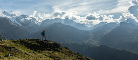 Wanderin in den Bergen