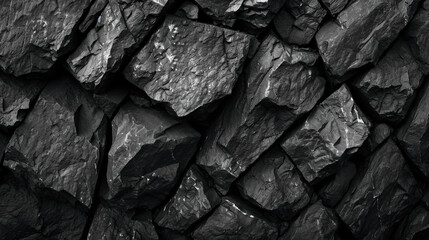 暗い灰色の石の背景。黒い岩のテクスチャGenerativeAI - obrazy, fototapety, plakaty