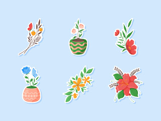 Floral Spring Cherry Blossom Sticker Set