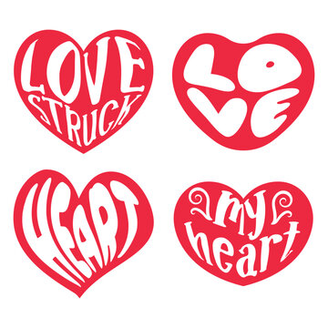 Heart Shapes Typography