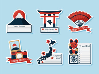 Travel To Japan Sticker Collection