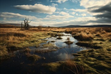 Obraz premium A muddy wetland