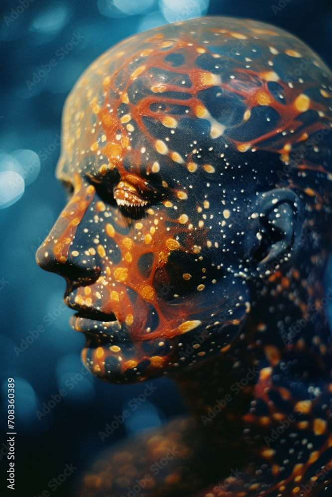 Poster An abstract interpretation of a person as a microcosm of the universe.