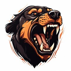 roaring dog head mascot