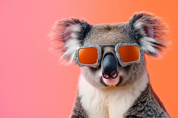 Wandaufkleber a koala wearing glasses © ayam