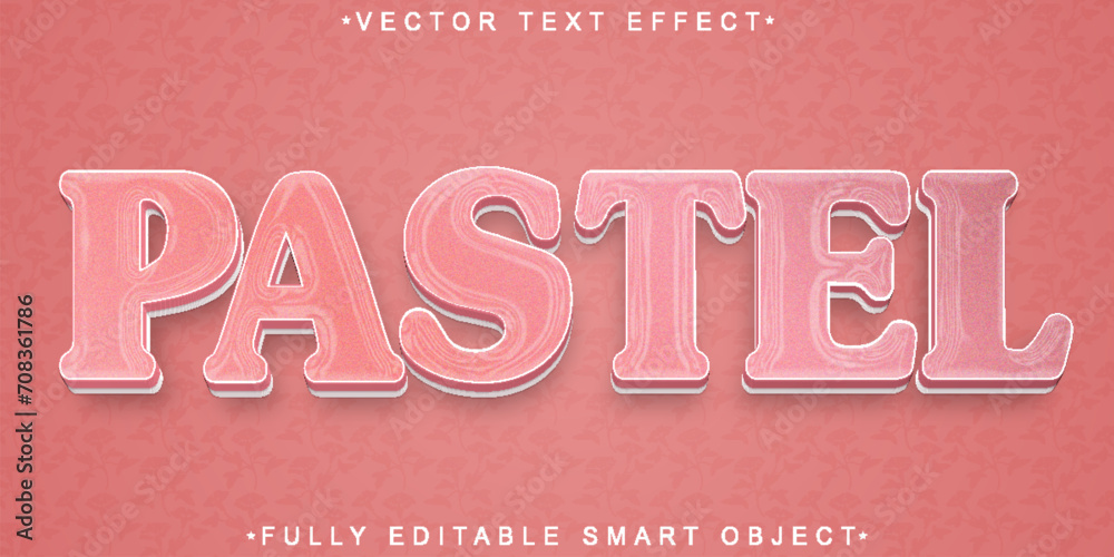 Poster pastel color vector fully editable smart object text effect