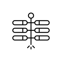 Fireworks outline icons, minimalist vector illustration ,simple transparent graphic element .Isolated on white background