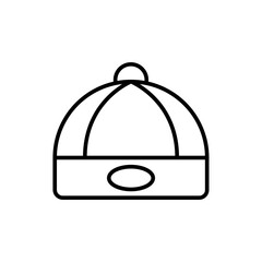 Chinese hat outline icons, minimalist vector illustration ,simple transparent graphic element .Isolated on white background