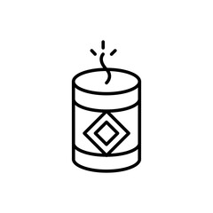 Fireworks outline icons, minimalist vector illustration ,simple transparent graphic element .Isolated on white background