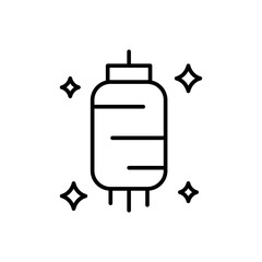 Chinese lantern outline icons, minimalist vector illustration ,simple transparent graphic element .Isolated on white background