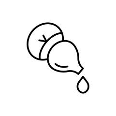 Drink bottle outline icons, minimalist vector illustration ,simple transparent graphic element .Isolated on white background